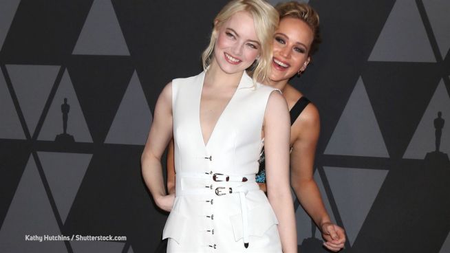 Zwei Gesichter: J.Law macht Grusel-Make-Up statt Party