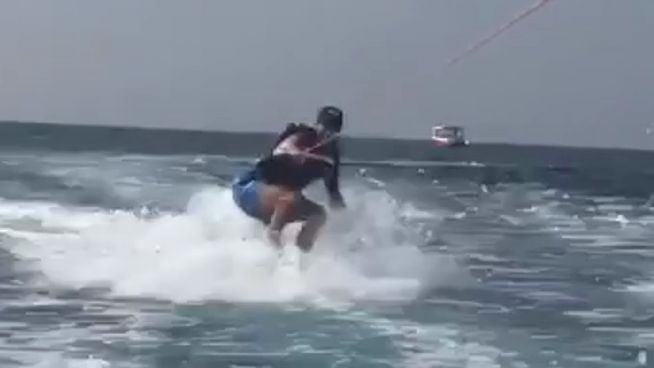 Cool: David Beckham zeigt seine Wakeboarding-Skills